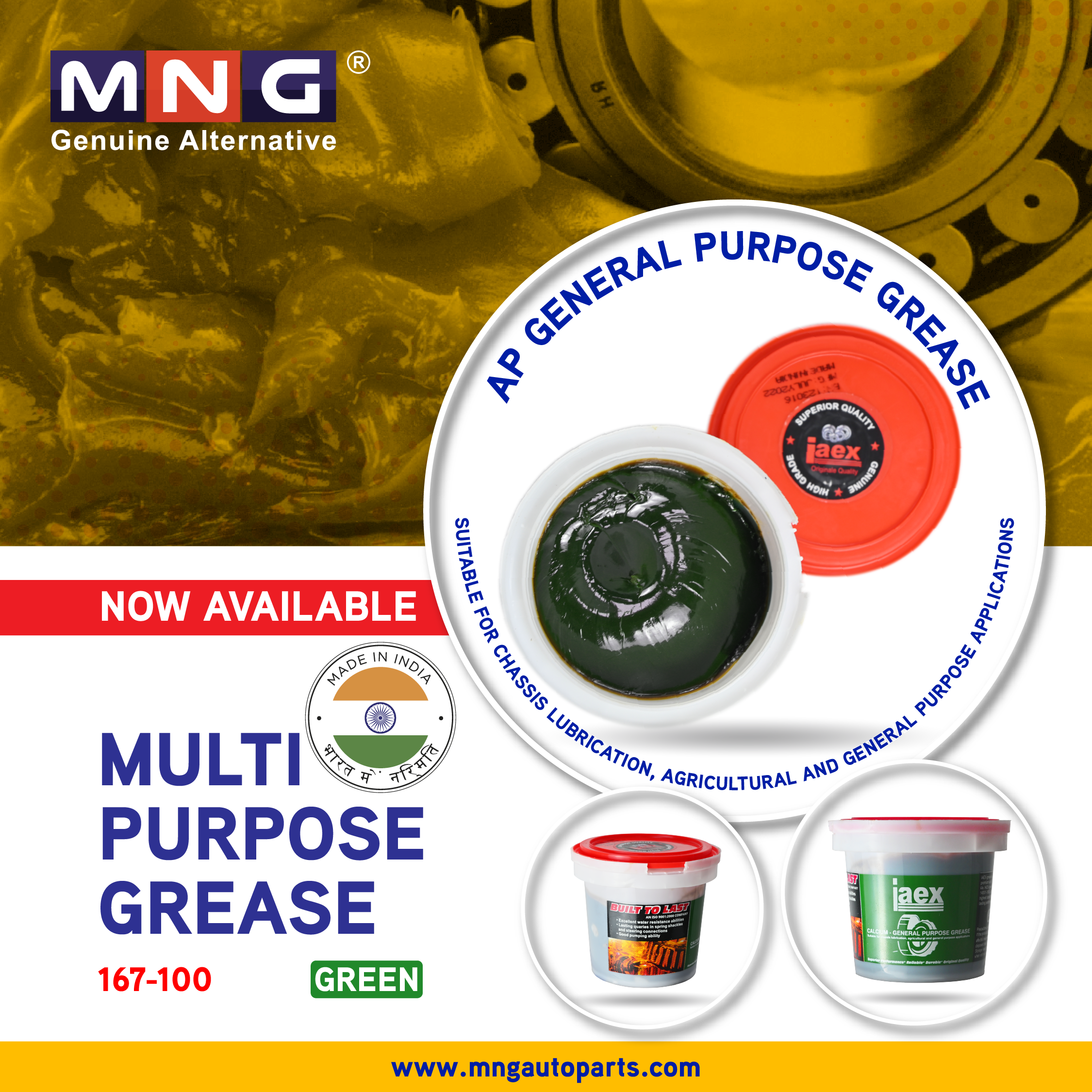 MULTIPURPOSE GREASE MP3 AP3 ALL PURPOSE 24X500GM GREEN COLOUR